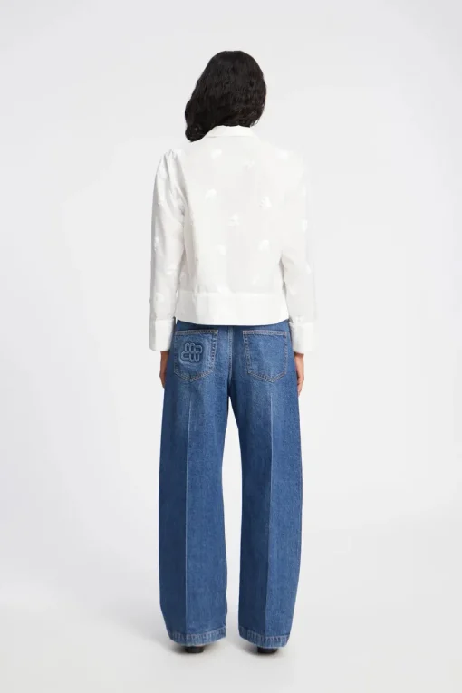 Munthe Designer|Blouses^Dames blouse lange mouw wit