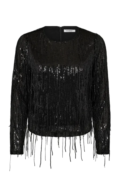 co´couture Jeans & Casuals|Blouses^Dames blouse lange mouw zwart