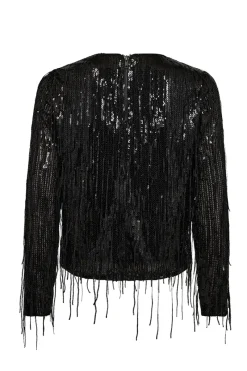 co´couture Jeans & Casuals|Blouses^Dames blouse lange mouw zwart
