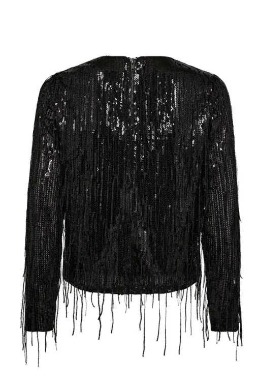 co´couture Jeans & Casuals|Blouses^Dames blouse lange mouw zwart