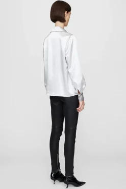 Anine Bing Outlet^Dames blouse lange mouw zilver