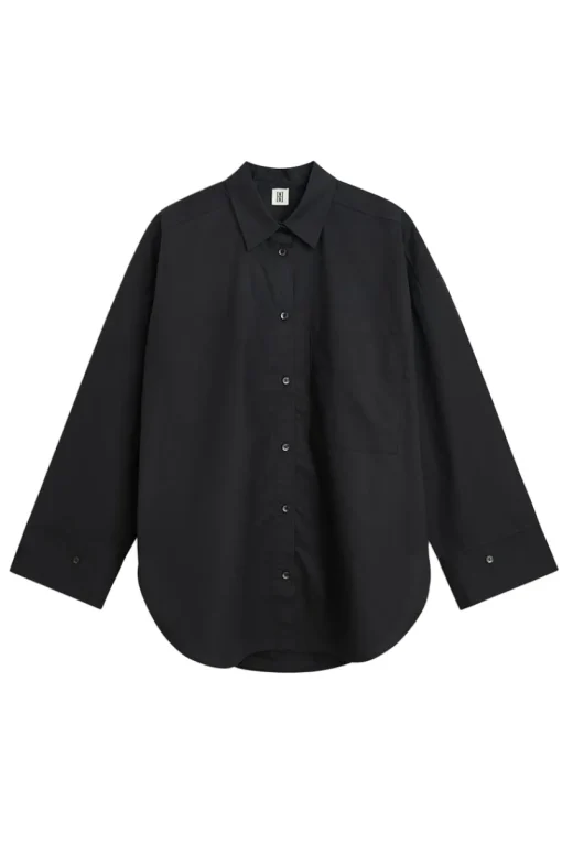 By Malene Birger Designer|Blouses^Dames blouse lange mouw zwart