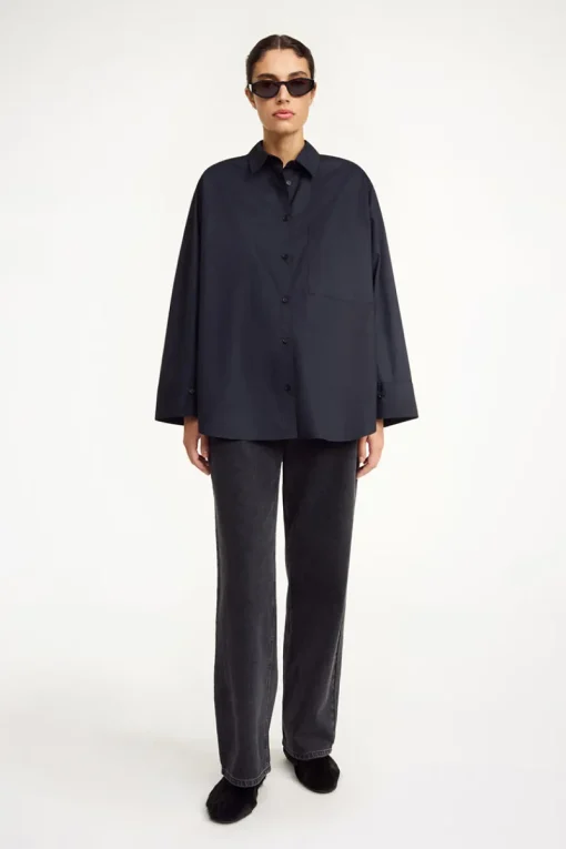 By Malene Birger Designer|Blouses^Dames blouse lange mouw zwart