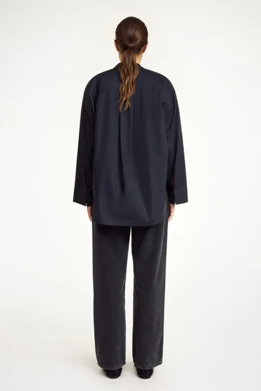 By Malene Birger Designer|Blouses^Dames blouse lange mouw zwart