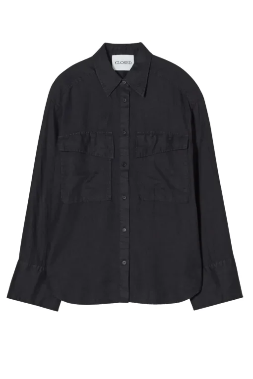 Closed Designer|Blouses^Dames blouse lange mouw zwart