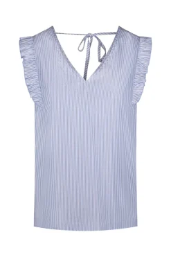 Green ICE Blouses^Dames blouse mouwloos blauw