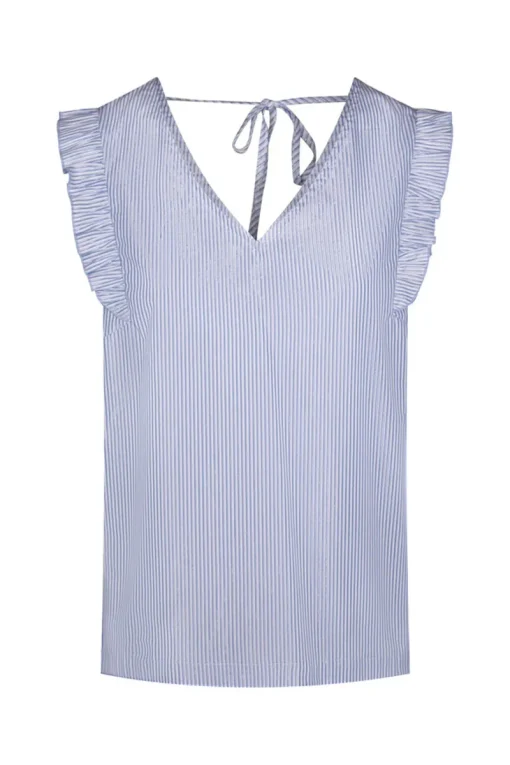 Green ICE Blouses^Dames blouse mouwloos blauw