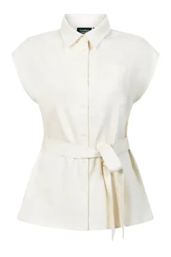 Another Label Jeans & Casuals|Blouses^Dames blouse mouwloos ecru