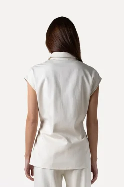 Another Label Jeans & Casuals|Blouses^Dames blouse mouwloos ecru