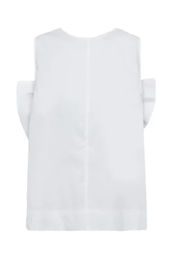 co´couture Jeans & Casuals|Blouses^Dames blouse mouwloos wit