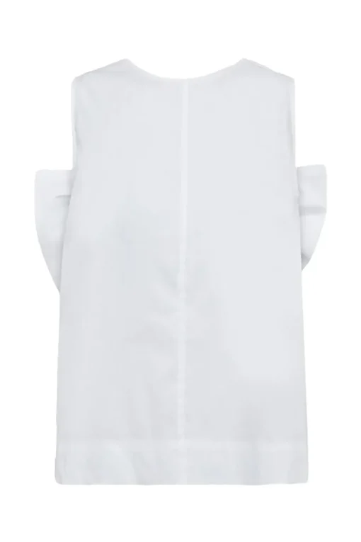 co´couture Jeans & Casuals|Blouses^Dames blouse mouwloos wit