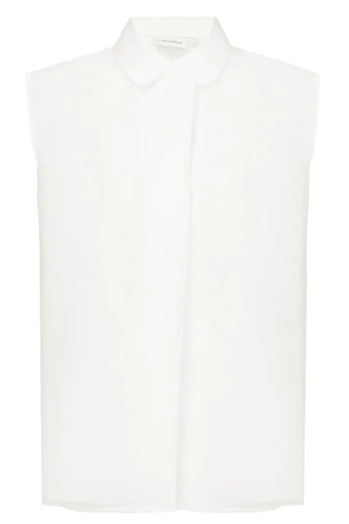 Calvin Klein Outlet^Dames blouse mouwloos wit
