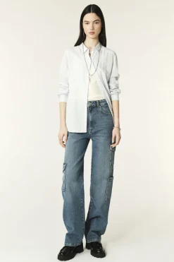 ba&sh Outlet^Dames broek blauw