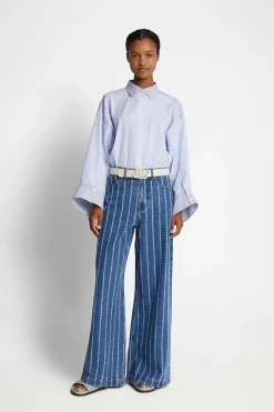 Munthe Designer|Broeken & Leggings^Dames broek blauw