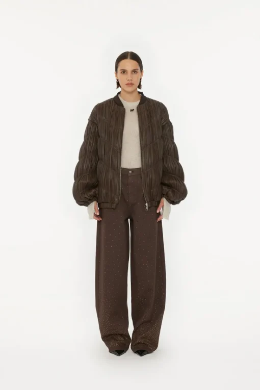 Rotate Designer|Broeken & Leggings^Dames broek bruin