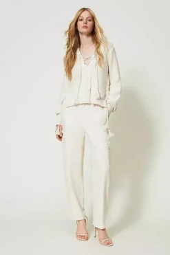 Twinset Outlet^Dames broek ecru