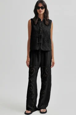 Second Female Jeans & Casuals|Broeken & Leggings^Dames broek zwart