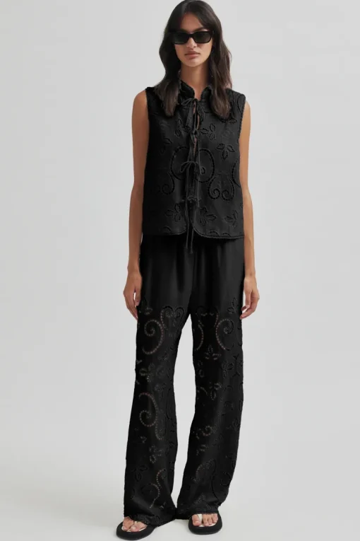 Second Female Jeans & Casuals|Broeken & Leggings^Dames broek zwart