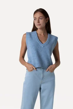 Another Label Jeans & Casuals|Gilets^Dames gilet blauw