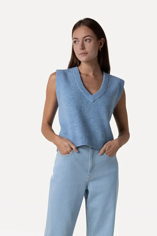Another Label Jeans & Casuals|Gilets^Dames gilet blauw