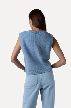 Another Label Jeans & Casuals|Gilets^Dames gilet blauw