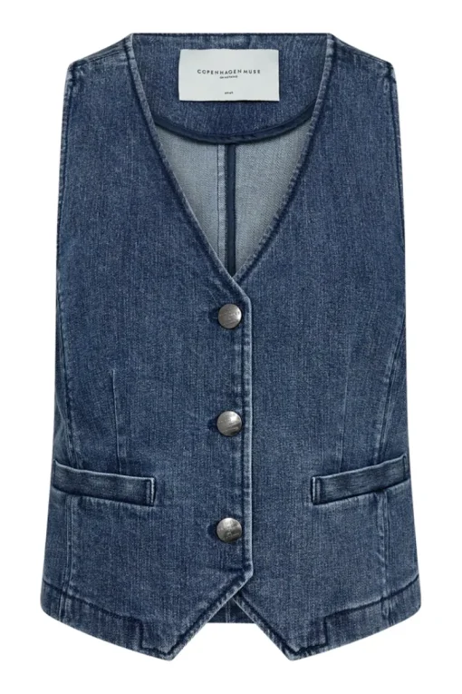 COPENHAGEN MUSE Outlet^Dames gilet blauw