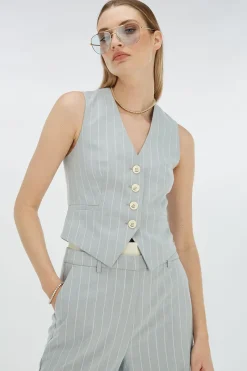Josh V Gilets^Dames gilet blauw