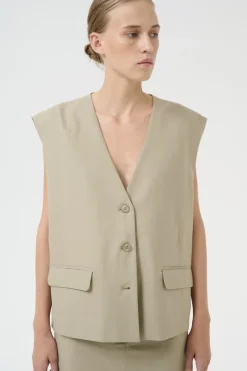 Gestuz Jeans & Casuals|Gilets^Dames gilet bruin