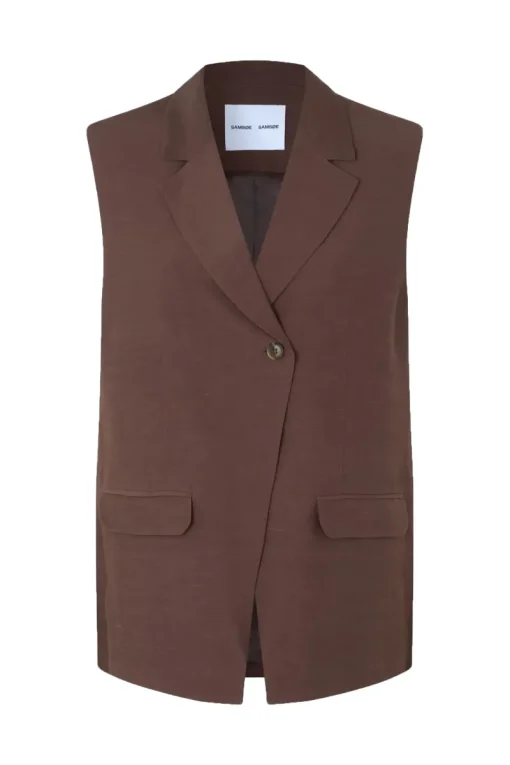 Samsøe Samsøe Jeans & Casuals|Gilets^Dames gilet bruin