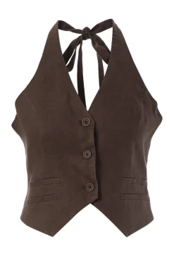 JcSophie Gilets^Dames gilet bruin