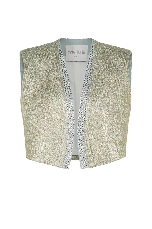 Forte Forte Designer^Dames gilet goud