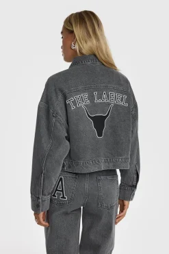 Alix the Label Jeans & Casuals|Jassen & Bodywarmers^Dames jeans jack grijs