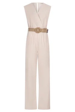 Esqualo Jeans & Casuals|Jumpsuits^Dames jumpsuit/tuinbroek bruin