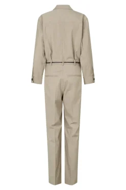 Second Female Jeans & Casuals|Jumpsuits^Dames jumpsuit/tuinbroek bruin