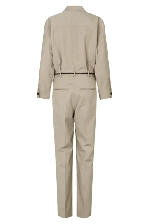 Second Female Jeans & Casuals|Jumpsuits^Dames jumpsuit/tuinbroek bruin