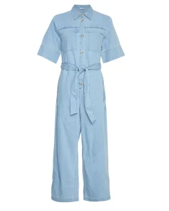 Msch Outlet^Dames jumpsuit/tuinbroek blauw