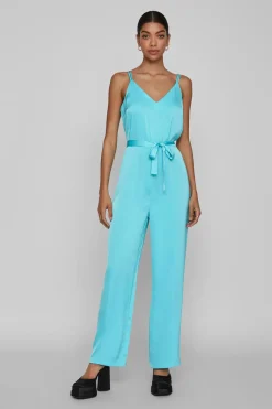Vila Outlet^Dames jumpsuit/tuinbroek blauw