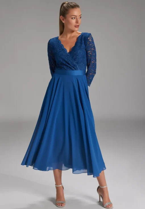 Swing Festive|Jurken^Dames jurk blauw