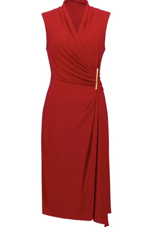 Joseph Ribkoff Festive|Jurken^Dames jurk rood