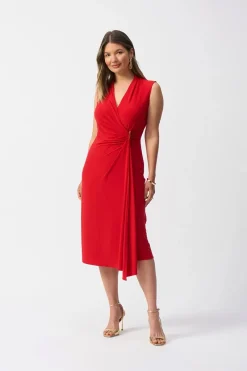 Joseph Ribkoff Festive|Jurken^Dames jurk rood