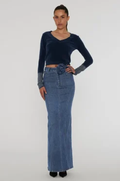 Rotate Outlet^Dames rok blauw