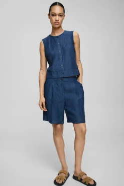 Msch Jeans & Casuals|Broeken & Leggings^Dames short blauw