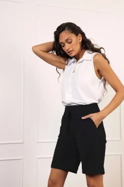 Studio Anneloes Jeans & Casuals|Broeken & Leggings^Dames short zwart