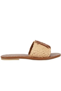 Ibana Designer|Schoenen^Dames slippers bruin