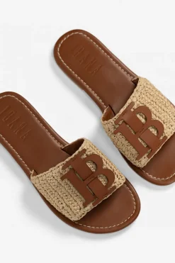 Ibana Designer|Schoenen^Dames slippers bruin