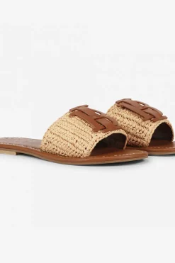 Ibana Designer|Schoenen^Dames slippers bruin