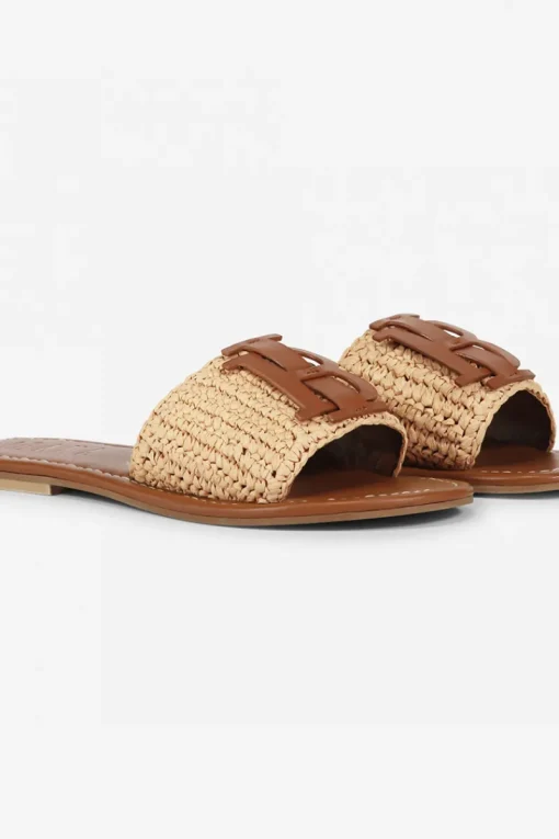 Ibana Designer|Schoenen^Dames slippers bruin