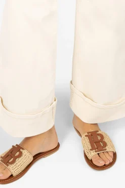 Ibana Designer|Schoenen^Dames slippers bruin
