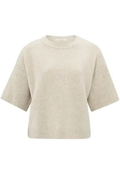 Yaya Jeans & Casuals|Truien & Vesten^Dames sweater bruin