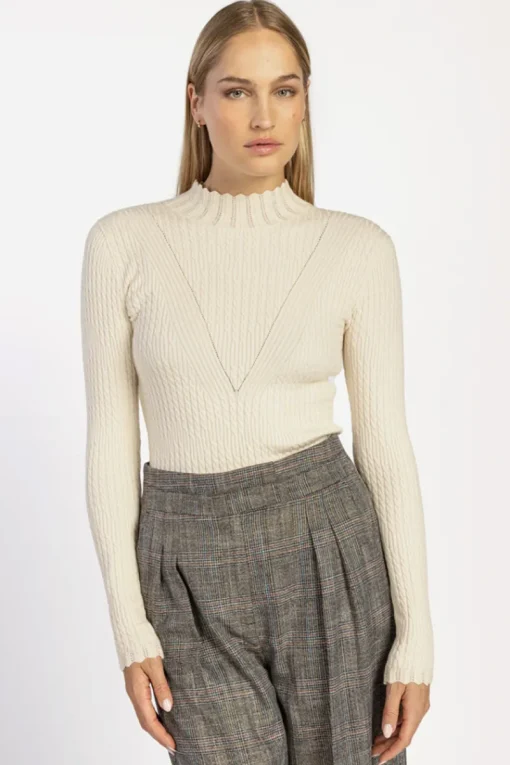 Aaiko Jeans & Casuals|Truien & Vesten^Dames sweater ecru
